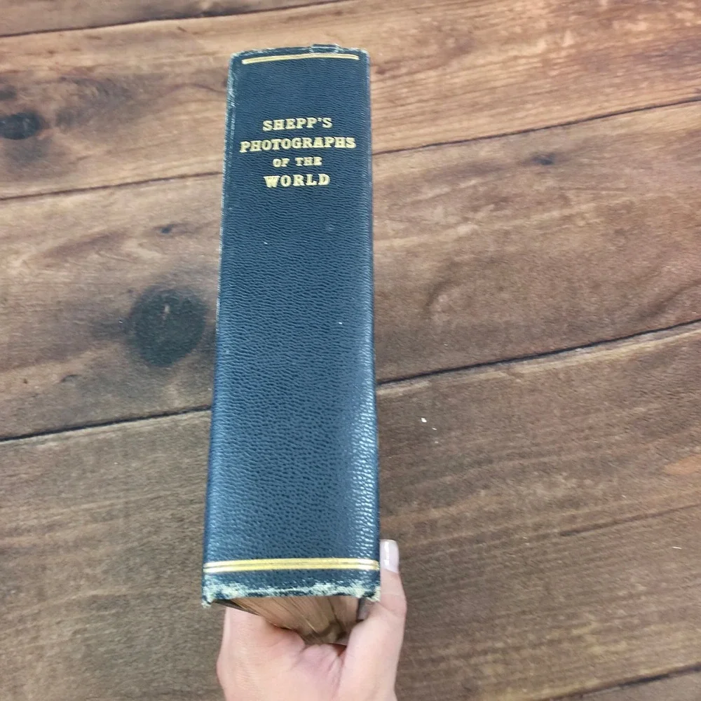 Shepp's Photographs of the World Book 1891 Black Good Antique Travel History